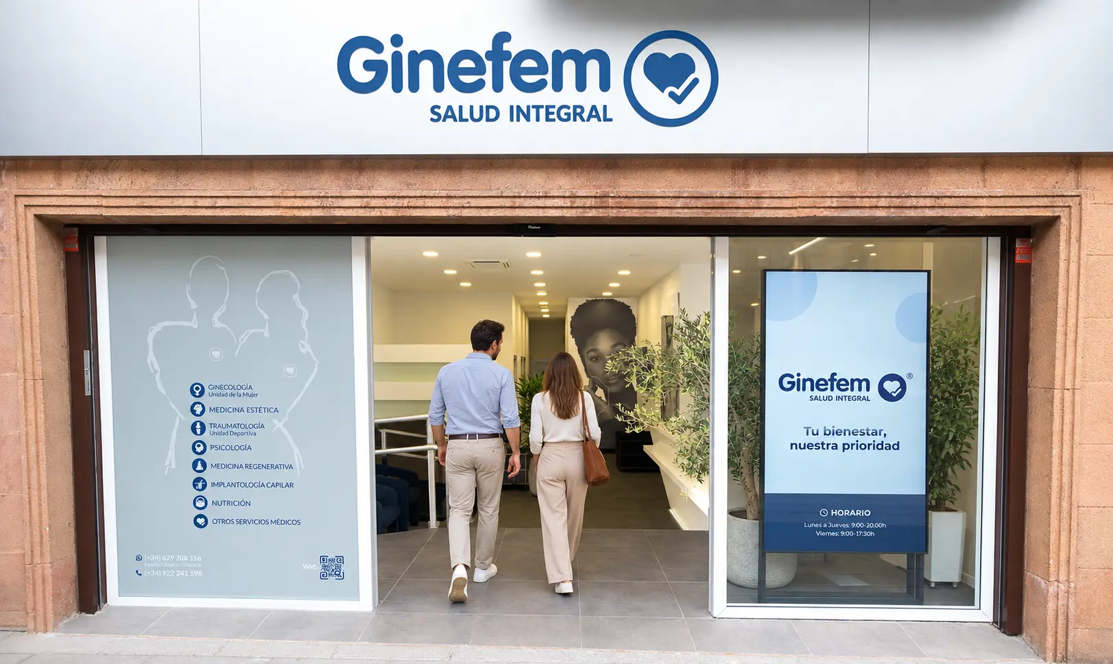 Fachada de Ginefem Puerto de la Cruz · imagen ambientada